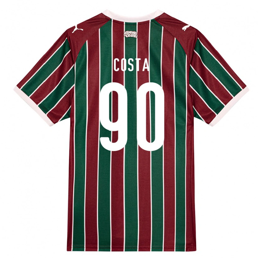 Danxen Mujer Camiseta Douglas Costa #90 Verde Borgoña Blanco 1ª Equipación 2026/27 La Camisa