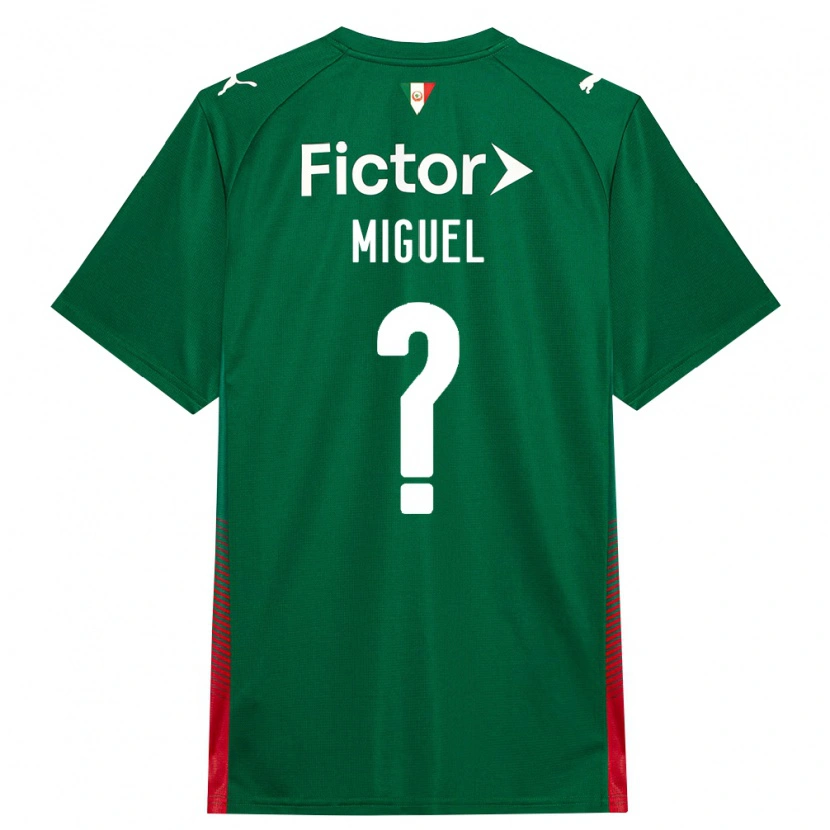 Danxen Mujer Camiseta Carlos Miguel #0 Verde Rojo Blanco 1ª Equipación 2026/27 La Camisa