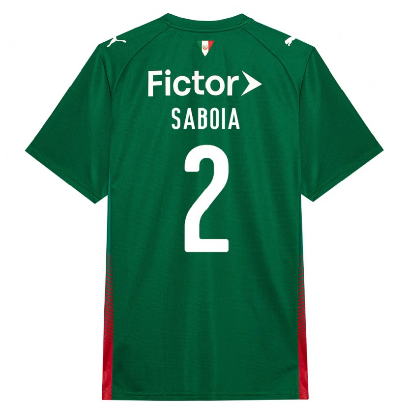 Danxen Mujer Camiseta Luis Saboia #2 Verde Rojo Blanco 1ª Equipación 2026/27 La Camisa