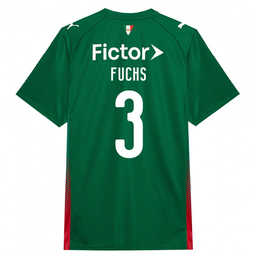 Danxen Mujer Camiseta Bruno Fuchs #3 Verde Rojo Blanco 1ª Equipación 2026/27 La Camisa