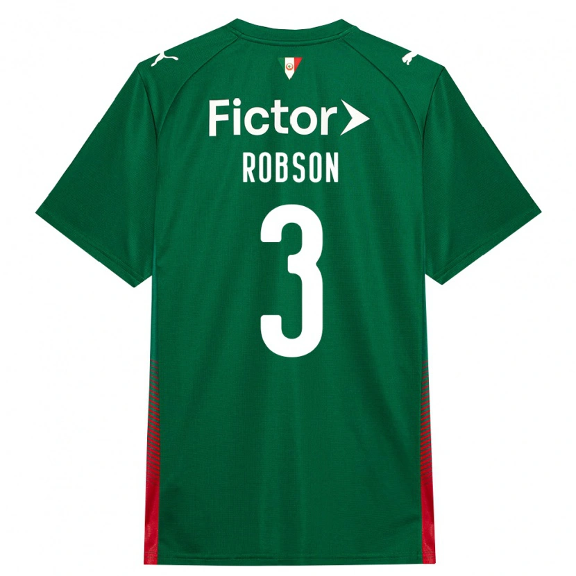 Danxen Mujer Camiseta Robson Fernandes Dos Santos #3 Verde Rojo Blanco 1ª Equipación 2026/27 La Camisa