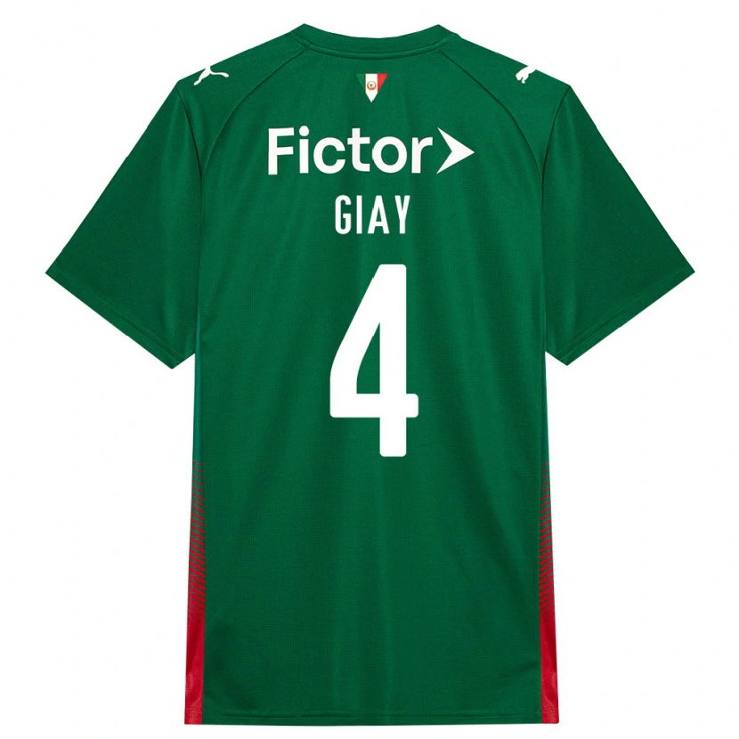Danxen Mujer Camiseta Agustín Giay #4 Verde Rojo Blanco 1ª Equipación 2026/27 La Camisa