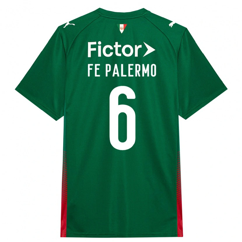 Danxen Mujer Camiseta Fe Palermo #6 Verde Rojo Blanco 1ª Equipación 2026/27 La Camisa