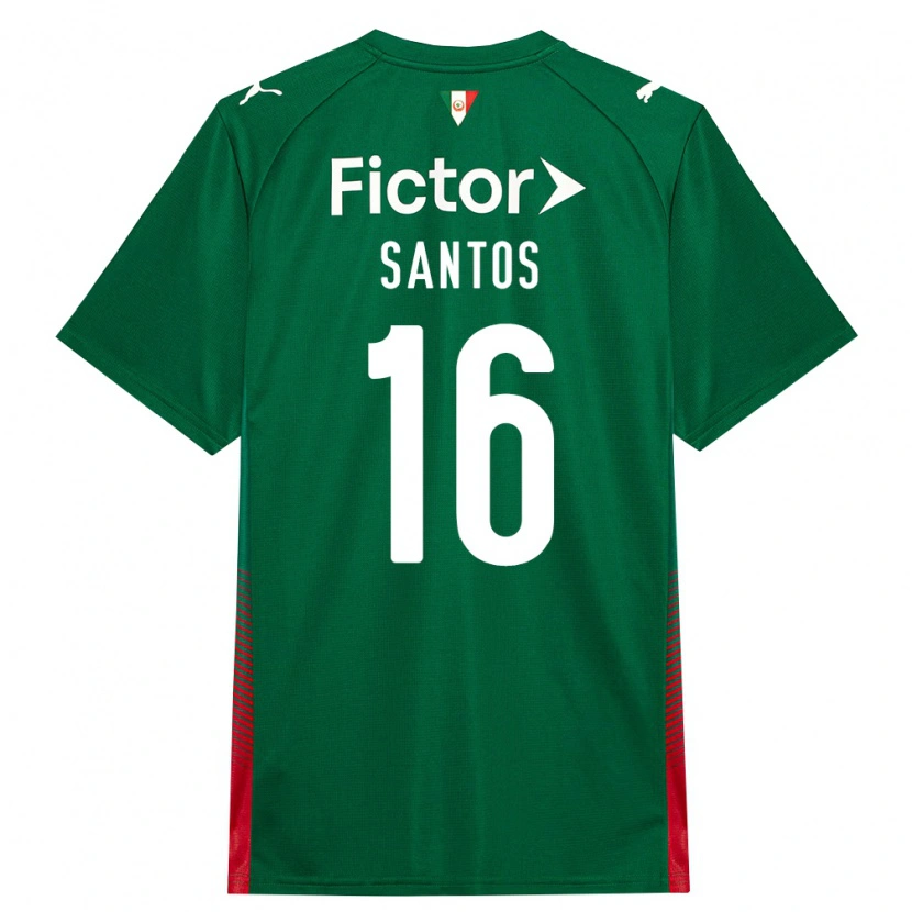 Danxen Mujer Camiseta Gaby Santos #16 Verde Rojo Blanco 1ª Equipación 2026/27 La Camisa
