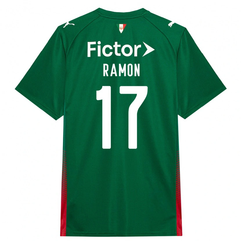 Danxen Mujer Camiseta Ramon Riquelme #17 Verde Rojo Blanco 1ª Equipación 2026/27 La Camisa