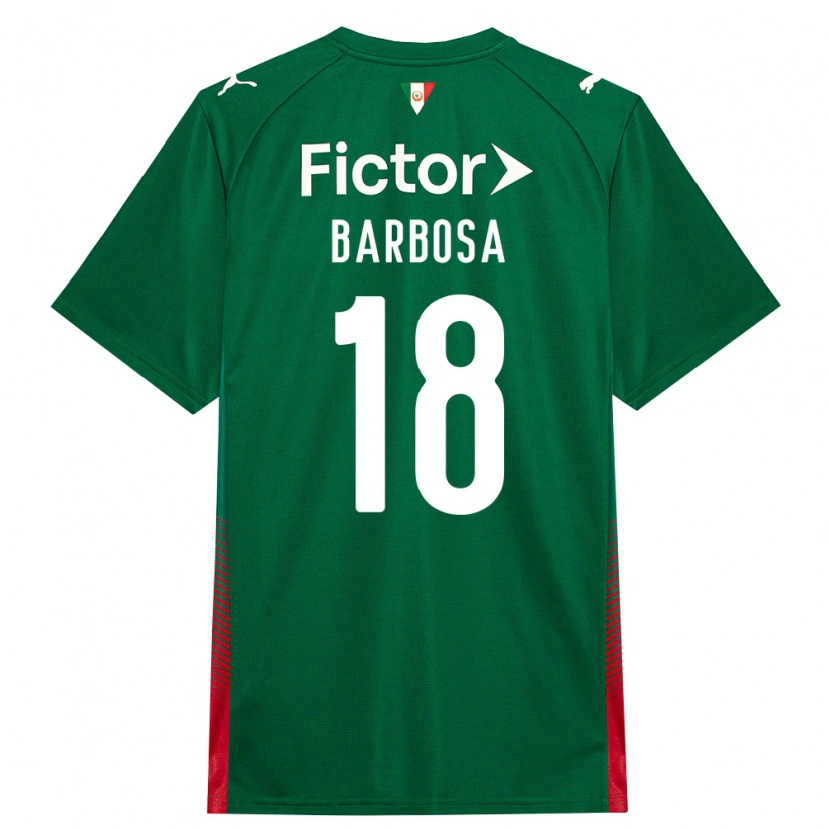 Danxen Mujer Camiseta Danilo Barbosa #18 Verde Rojo Blanco 1ª Equipación 2026/27 La Camisa