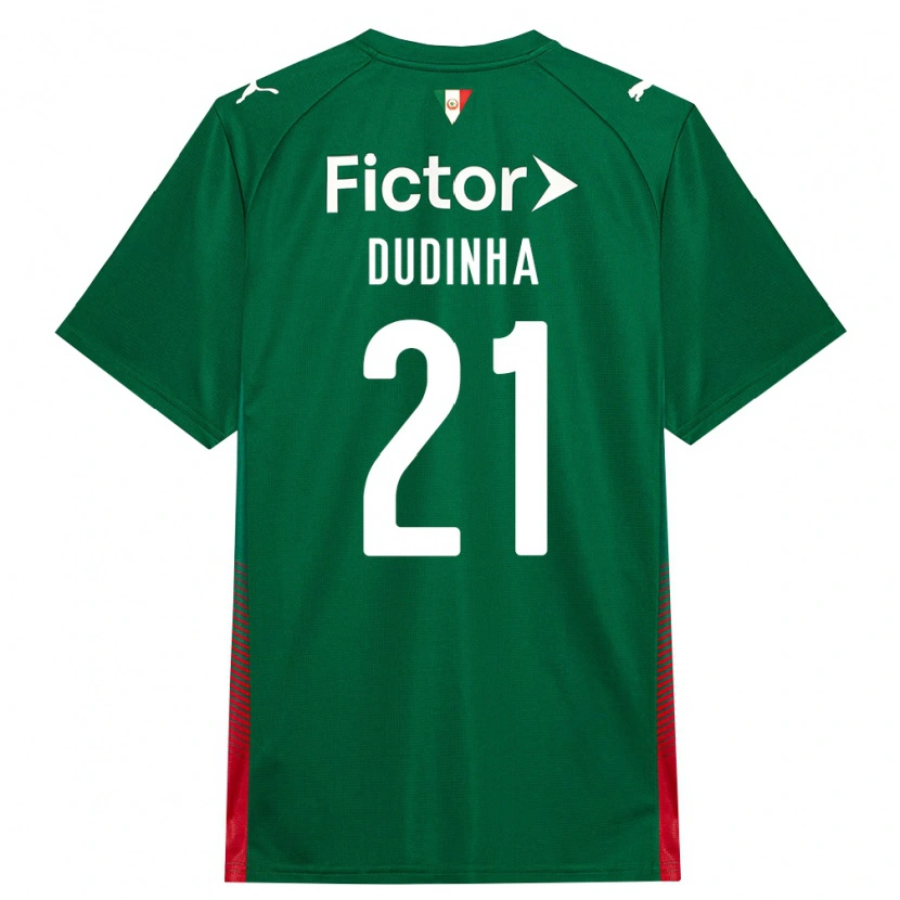 Danxen Mujer Camiseta Dudinha #21 Verde Rojo Blanco 1ª Equipación 2026/27 La Camisa
