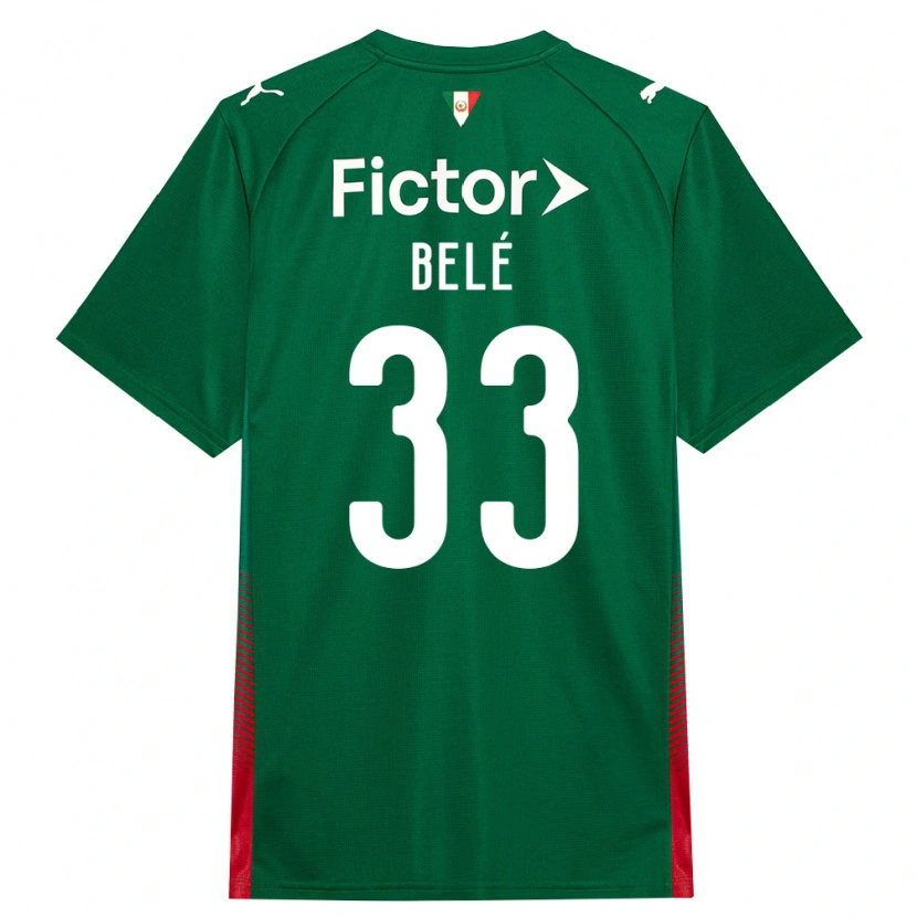 Danxen Mujer Camiseta Erick Belé #33 Verde Rojo Blanco 1ª Equipación 2026/27 La Camisa