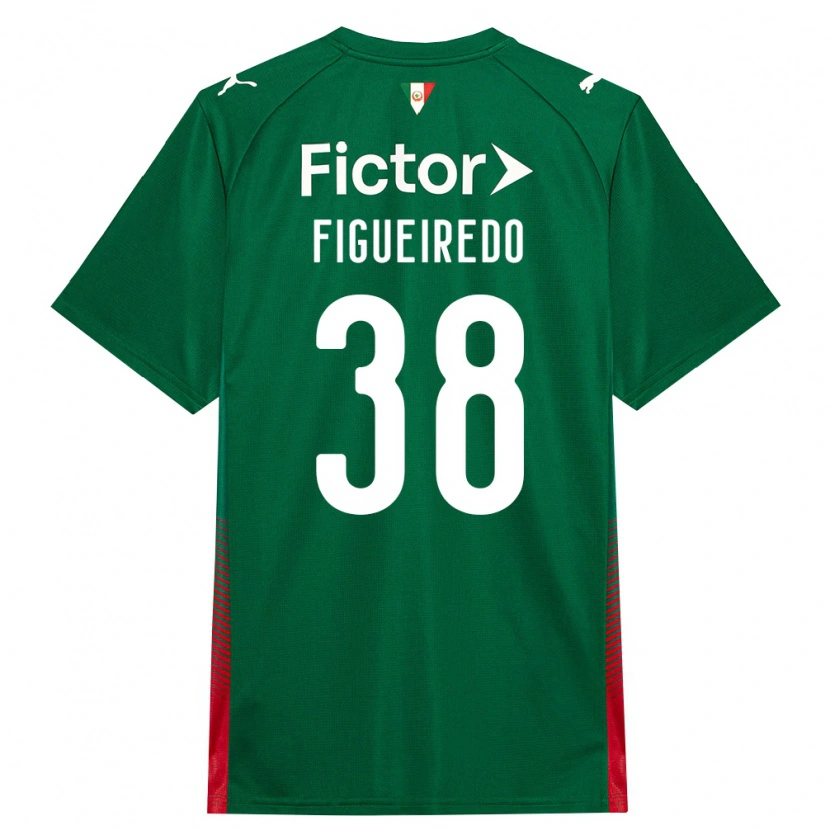 Danxen Mujer Camiseta Figueiredo #38 Verde Rojo Blanco 1ª Equipación 2026/27 La Camisa