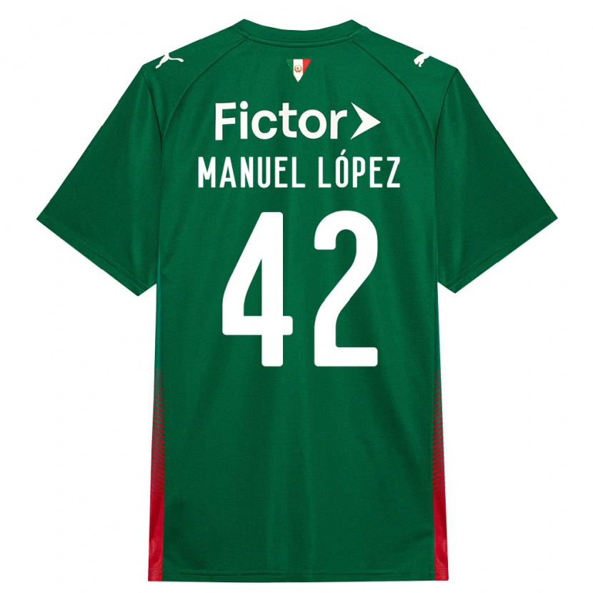 Danxen Mujer Camiseta José Manuel López #42 Verde Rojo Blanco 1ª Equipación 2026/27 La Camisa