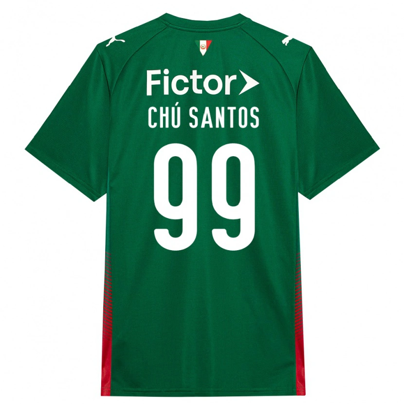 Danxen Mujer Camiseta Chú Santos #99 Verde Rojo Blanco 1ª Equipación 2026/27 La Camisa