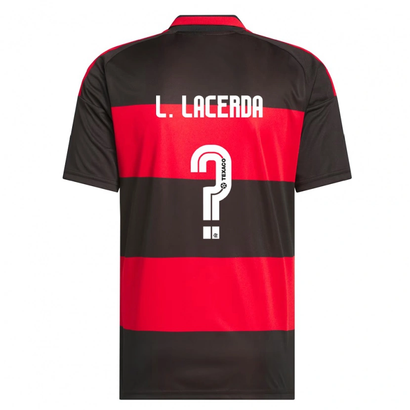 Danxen Mujer Camiseta Iago Lacerda #0 Rojo Negro Blanco 1ª Equipación 2026/27 La Camisa
