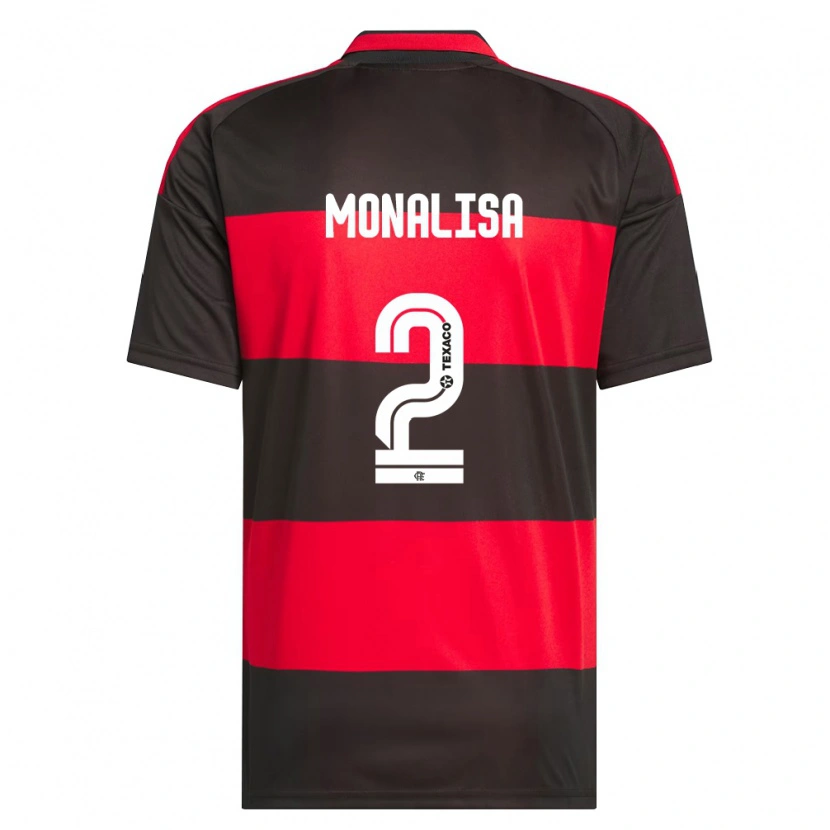 Danxen Mujer Camiseta Monalisa #2 Rojo Negro Blanco 1ª Equipación 2026/27 La Camisa