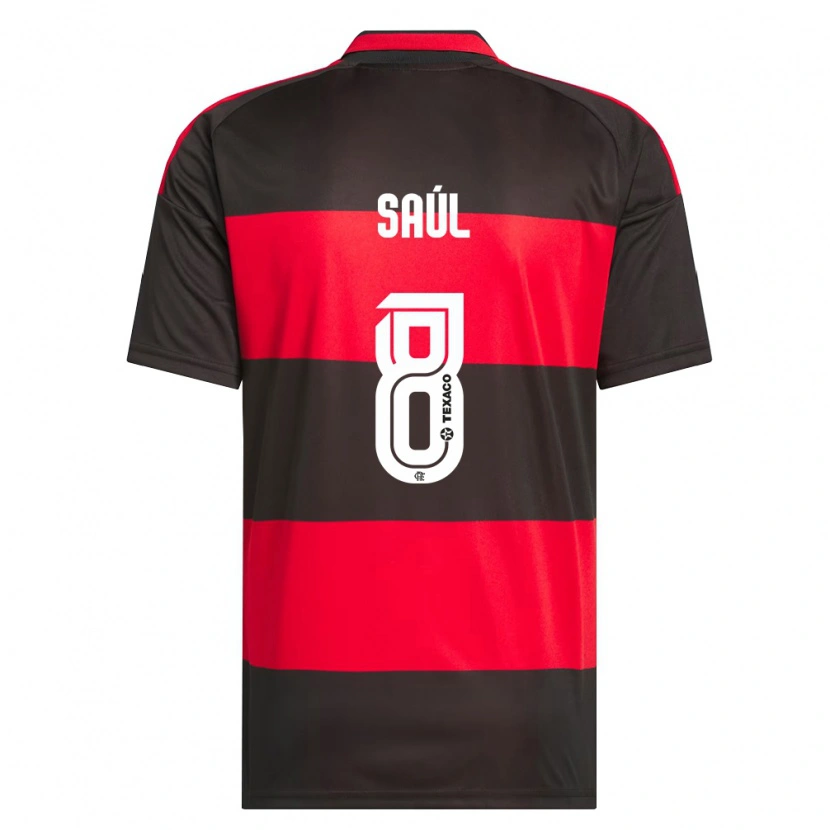 Danxen Mujer Camiseta Saúl Ñíguez #8 Rojo Negro Blanco 1ª Equipación 2026/27 La Camisa
