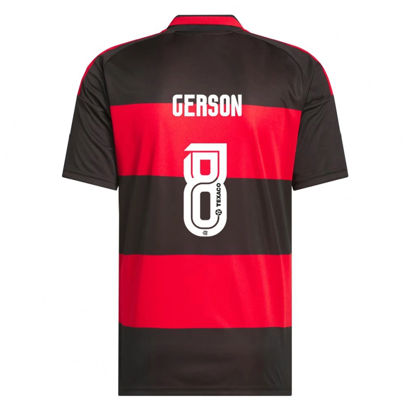 Danxen Mujer Camiseta Gerson #8 Rojo Negro Blanco 1ª Equipación 2026/27 La Camisa