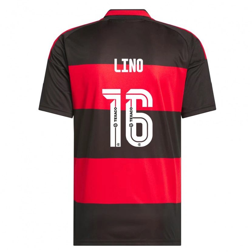Danxen Mujer Camiseta Samuel Lino #16 Rojo Negro Blanco 1ª Equipación 2026/27 La Camisa