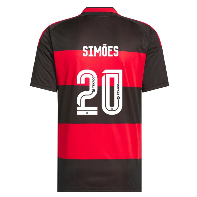 Danxen Mujer Camiseta Fabi Simões #20 Rojo Negro Blanco 1ª Equipación 2026/27 La Camisa