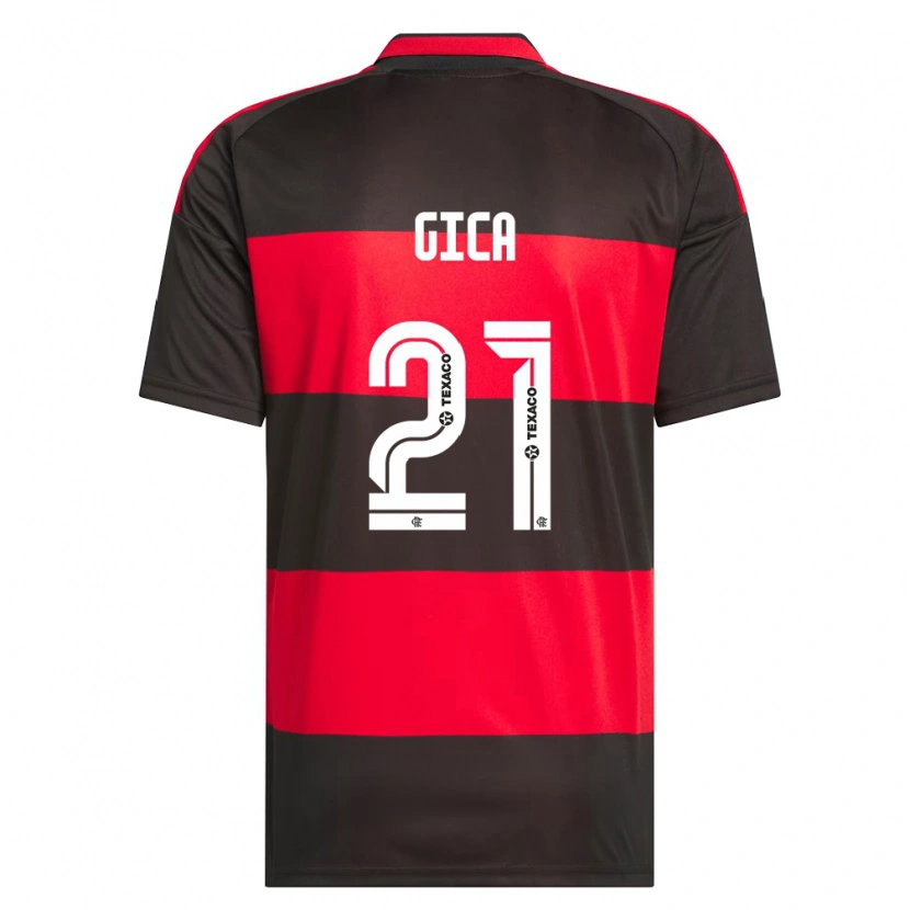 Danxen Mujer Camiseta Gica #21 Rojo Negro Blanco 1ª Equipación 2026/27 La Camisa