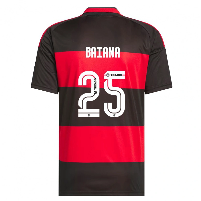 Danxen Mujer Camiseta Larissa Baiana #25 Rojo Negro Blanco 1ª Equipación 2026/27 La Camisa