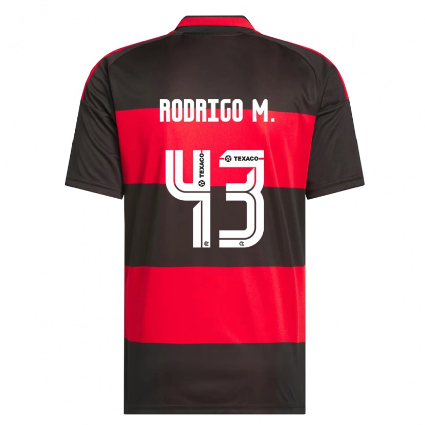 Danxen Mujer Camiseta Rodrigo Muniz #43 Rojo Negro Blanco 1ª Equipación 2026/27 La Camisa