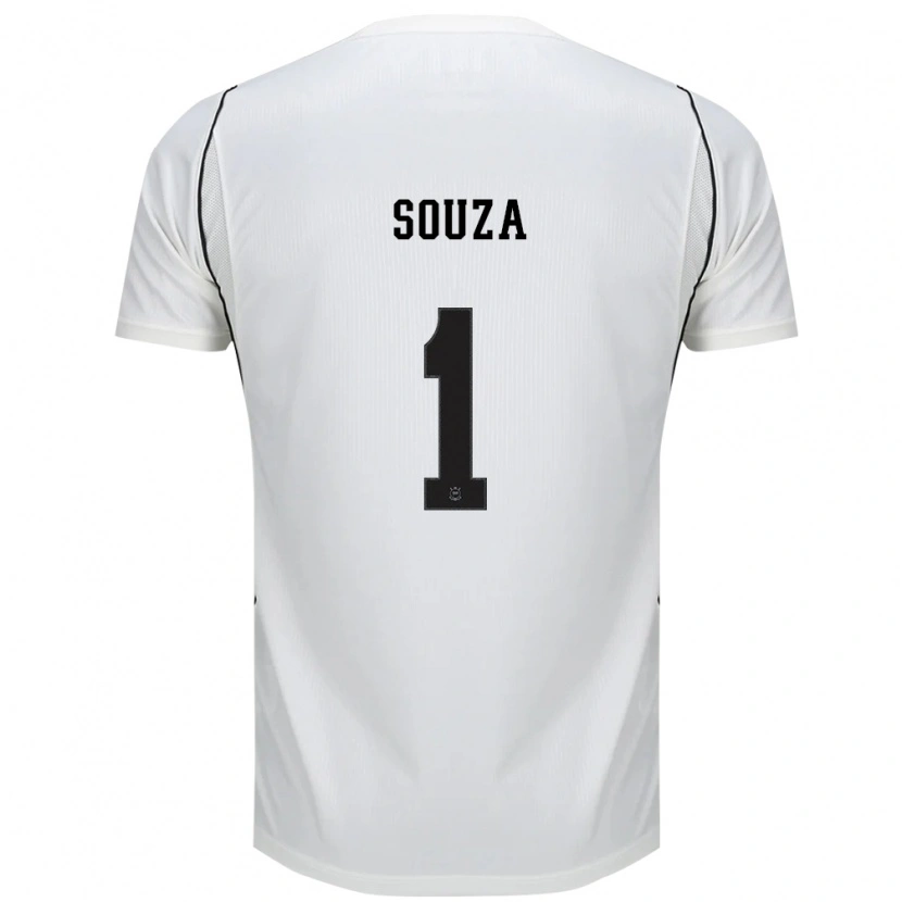 Danxen Mujer Camiseta Hugo Souza #1 Blanco Negro Rojo 1ª Equipación 2026/27 La Camisa