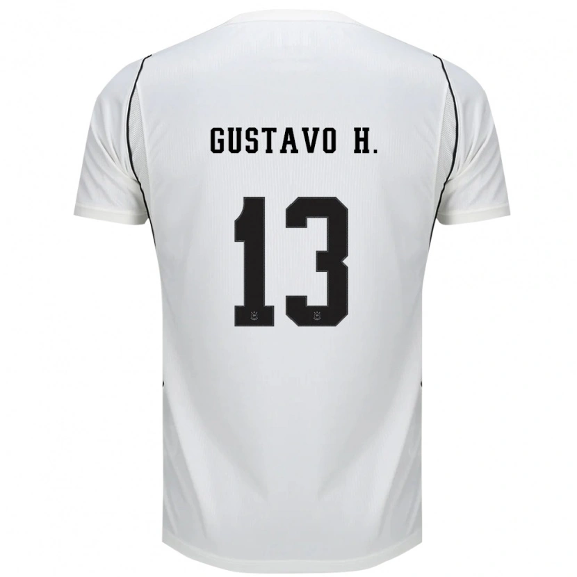 Danxen Mujer Camiseta Gustavo Henrique #13 Blanco Negro Rojo 1ª Equipación 2026/27 La Camisa