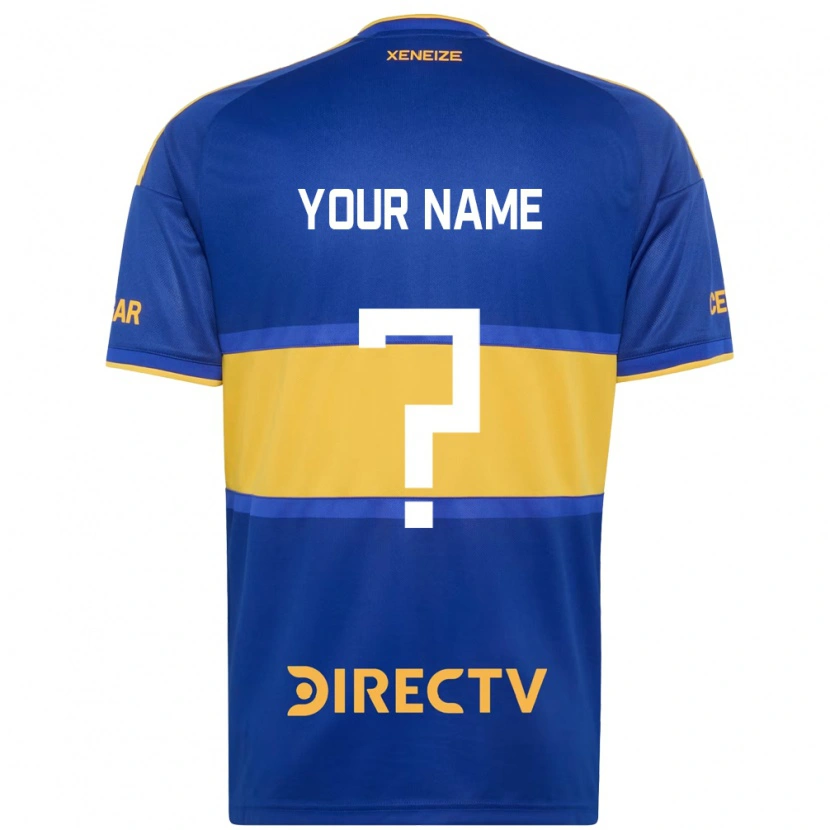 Danxen Mujer Camiseta Su Nombre #0 Azul Real Amarillo 1ª Equipación 2026/27 La Camisa