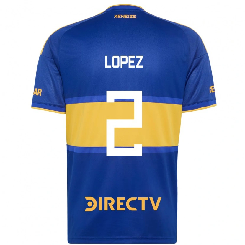 Danxen Mujer Camiseta Lisandro Lopez #2 Azul Real Amarillo 1ª Equipación 2026/27 La Camisa
