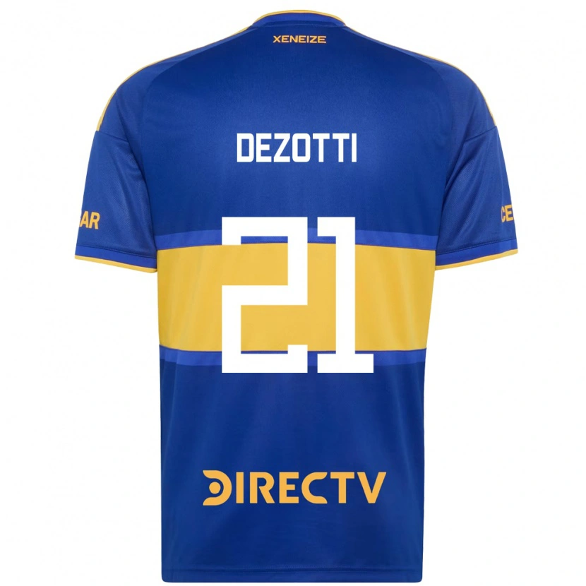 Danxen Mujer Camiseta Martina Dezotti #21 Azul Real Amarillo 1ª Equipación 2026/27 La Camisa