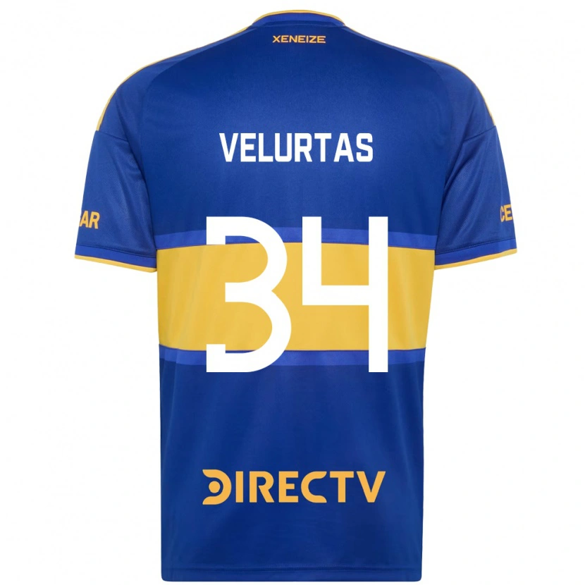 Danxen Mujer Camiseta Pedro Velurtas #34 Azul Real Amarillo 1ª Equipación 2026/27 La Camisa