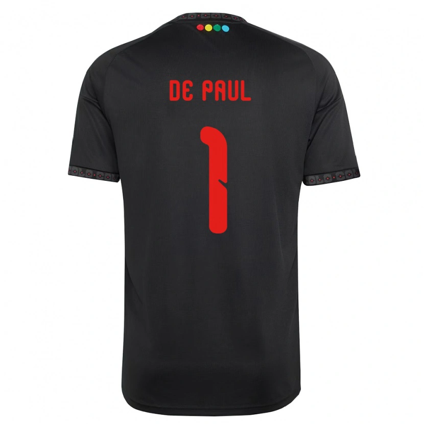 Danxen Mujer Camiseta Fernando De Paul #1 Negro Rojo 2ª Equipación 2026/27 La Camisa