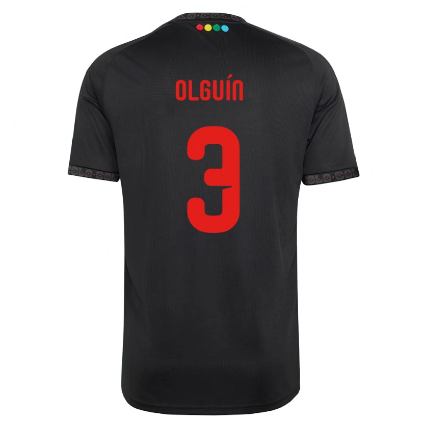 Danxen Mujer Camiseta Alonso Olguín #3 Negro Rojo 2ª Equipación 2026/27 La Camisa