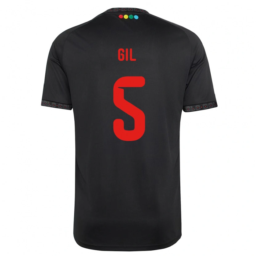 Danxen Mujer Camiseta Leonardo Gil #5 Negro Rojo 2ª Equipación 2026/27 La Camisa