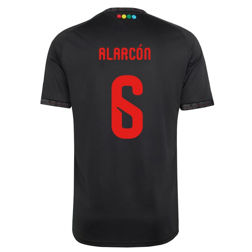 Danxen Mujer Camiseta Tomás Alarcón #6 Negro Rojo 2ª Equipación 2026/27 La Camisa