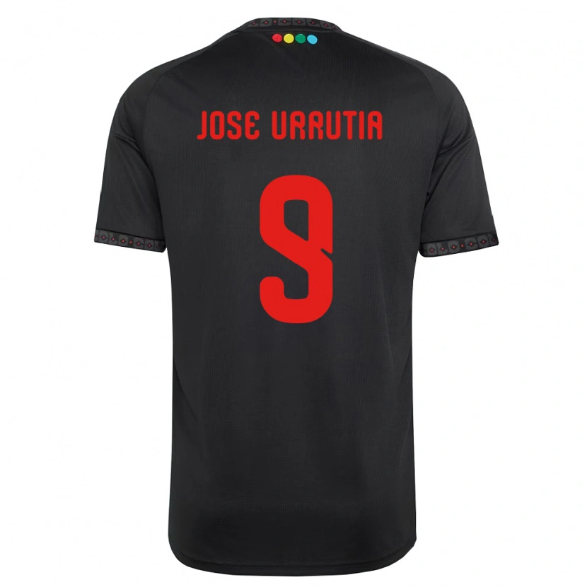 Danxen Mujer Camiseta María José Urrutia #9 Negro Rojo 2ª Equipación 2026/27 La Camisa