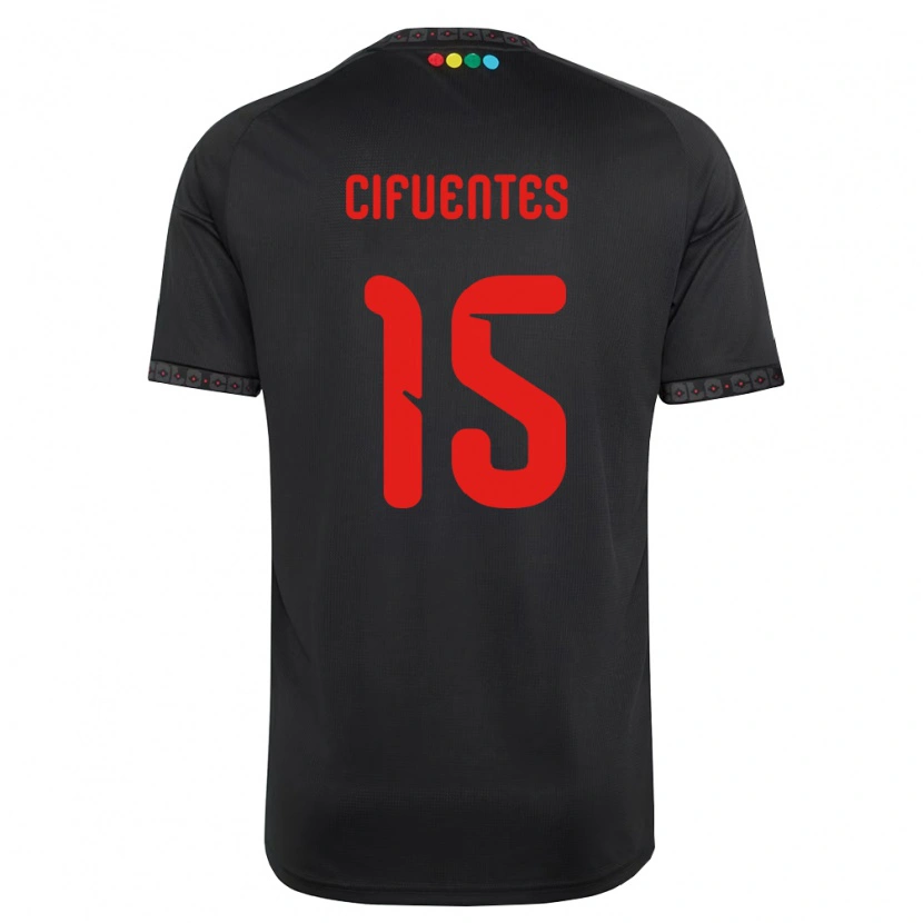 Danxen Mujer Camiseta Anaís Cifuentes #15 Negro Rojo 2ª Equipación 2026/27 La Camisa