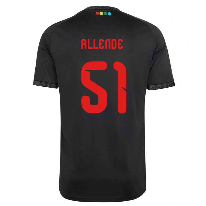 Danxen Mujer Camiseta Pierre Allende #51 Negro Rojo 2ª Equipación 2026/27 La Camisa