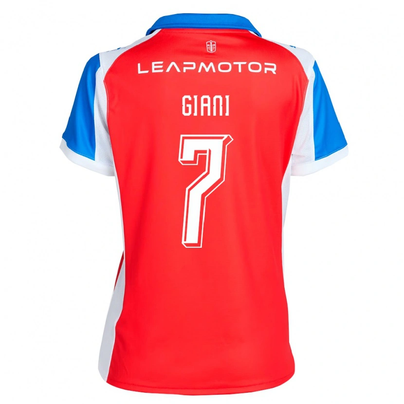Danxen Mujer Camiseta Justo Giani #7 Rojo Azul 2ª Equipación 2026/27 La Camisa