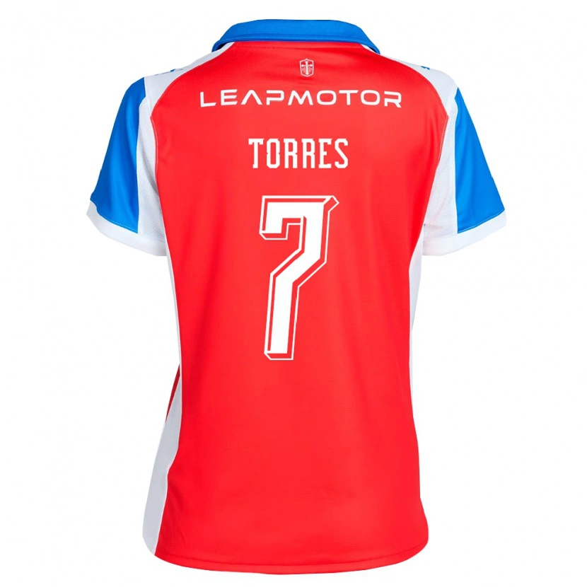 Danxen Mujer Camiseta Joaquín Torres #7 Rojo Azul 2ª Equipación 2026/27 La Camisa