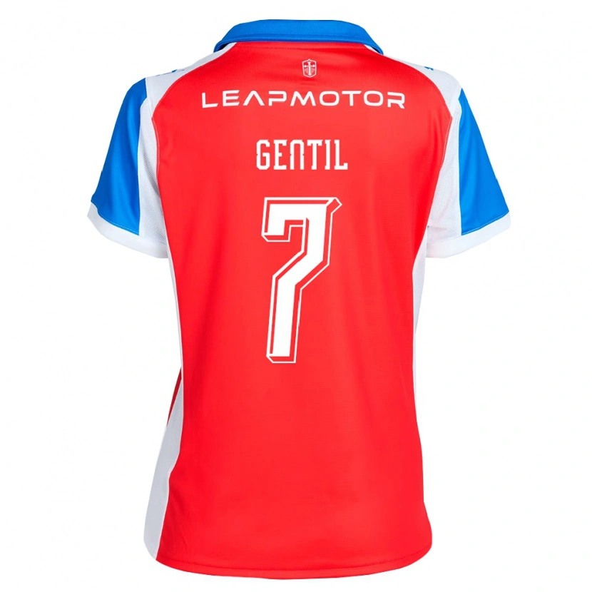 Danxen Mujer Camiseta Jader Gentil #7 Rojo Azul 2ª Equipación 2026/27 La Camisa