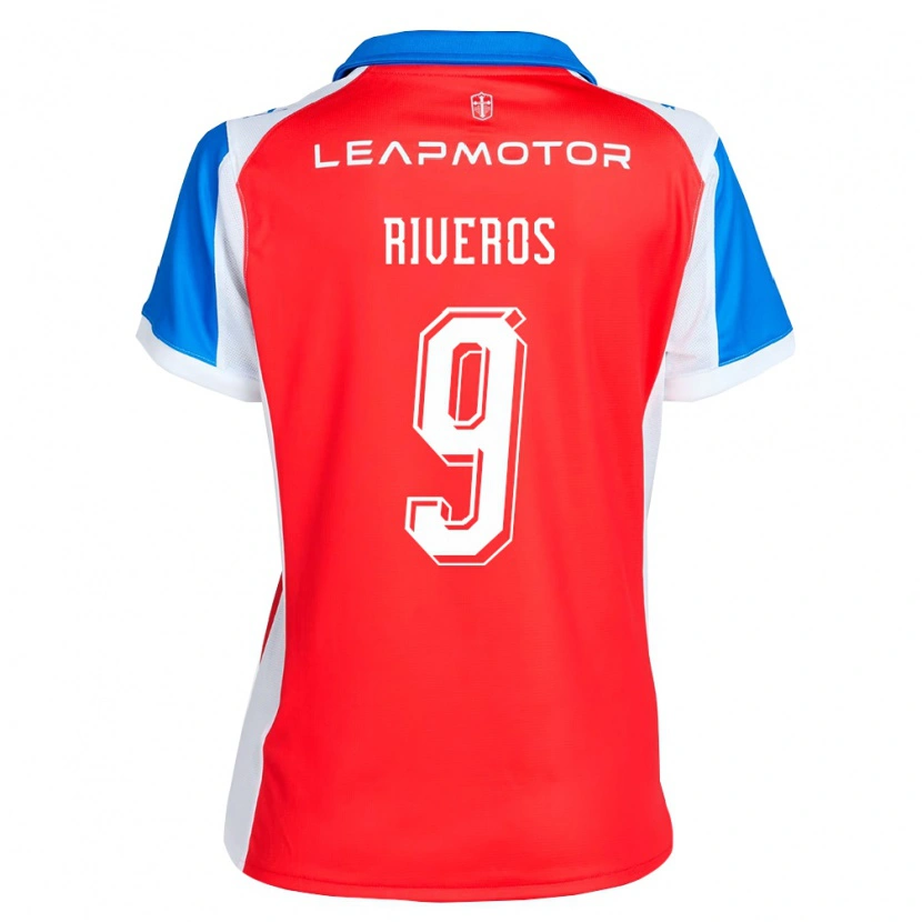 Danxen Mujer Camiseta Amaro Riveros #9 Rojo Azul 2ª Equipación 2026/27 La Camisa