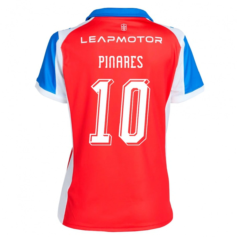 Danxen Mujer Camiseta Cesar Pinares #10 Rojo Azul 2ª Equipación 2026/27 La Camisa