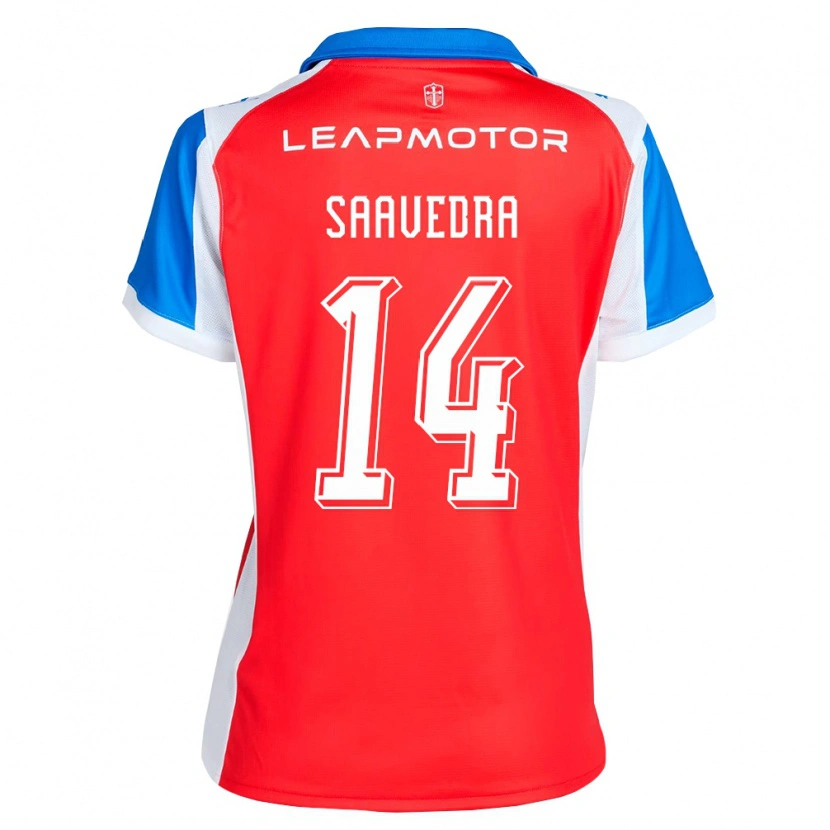 Danxen Mujer Camiseta Danilo Saavedra #14 Rojo Azul 2ª Equipación 2026/27 La Camisa
