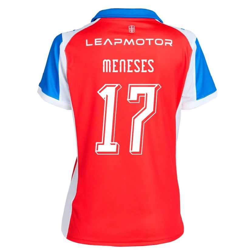 Danxen Mujer Camiseta Joaquín Meneses #17 Rojo Azul 2ª Equipación 2026/27 La Camisa