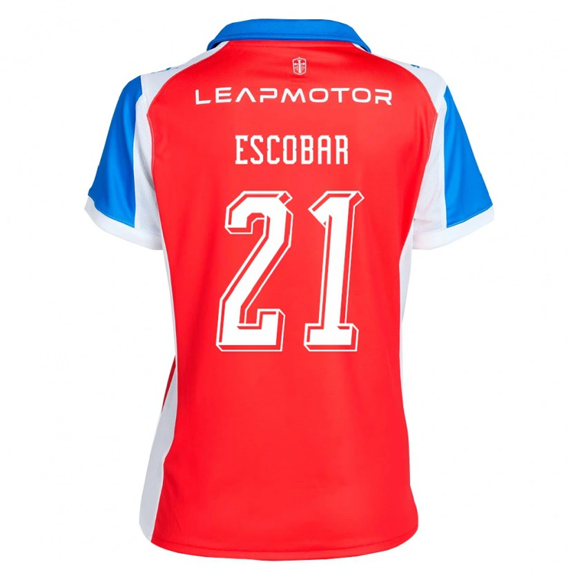 Danxen Mujer Camiseta Dylan Escobar #21 Rojo Azul 2ª Equipación 2026/27 La Camisa