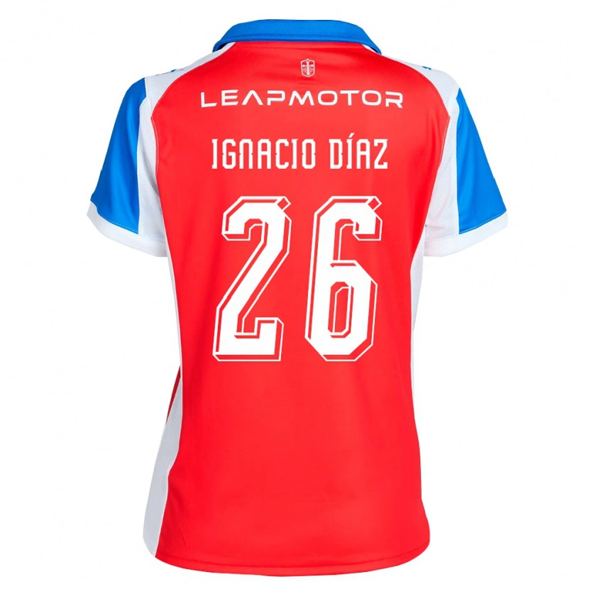 Danxen Mujer Camiseta Juan Ignacio Díaz #26 Rojo Azul 2ª Equipación 2026/27 La Camisa