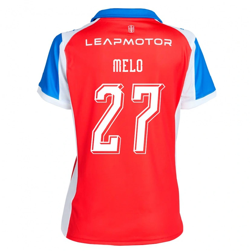 Danxen Mujer Camiseta Darío Melo #27 Rojo Azul 2ª Equipación 2026/27 La Camisa