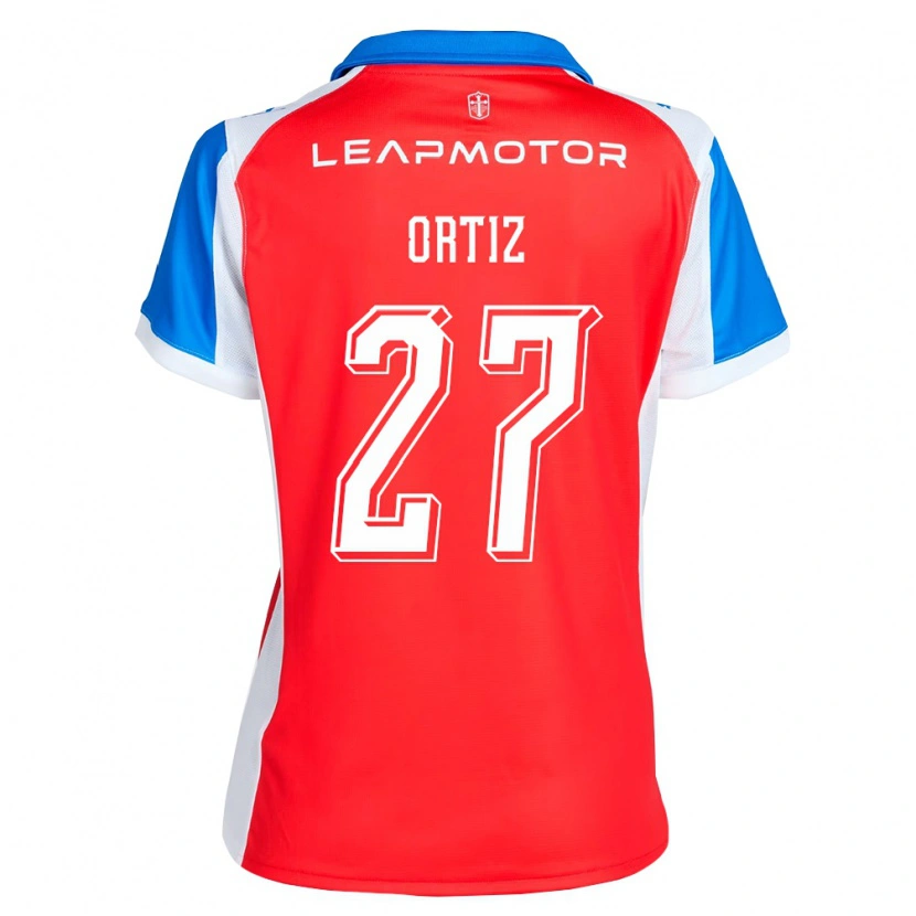 Danxen Mujer Camiseta Jorge Ortiz #27 Rojo Azul 2ª Equipación 2026/27 La Camisa