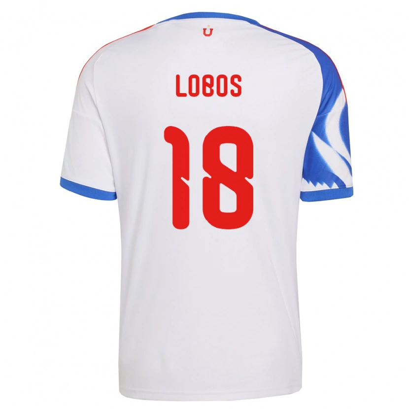 Danxen Mujer Camiseta Franco Lobos #18 Blanco Azul Marino 2ª Equipación 2026/27 La Camisa