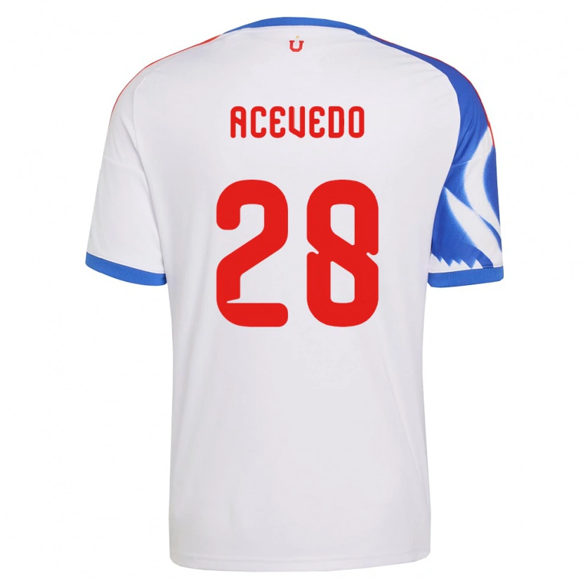 Danxen Mujer Camiseta Florencia Acevedo #28 Blanco Azul Marino 2ª Equipación 2026/27 La Camisa